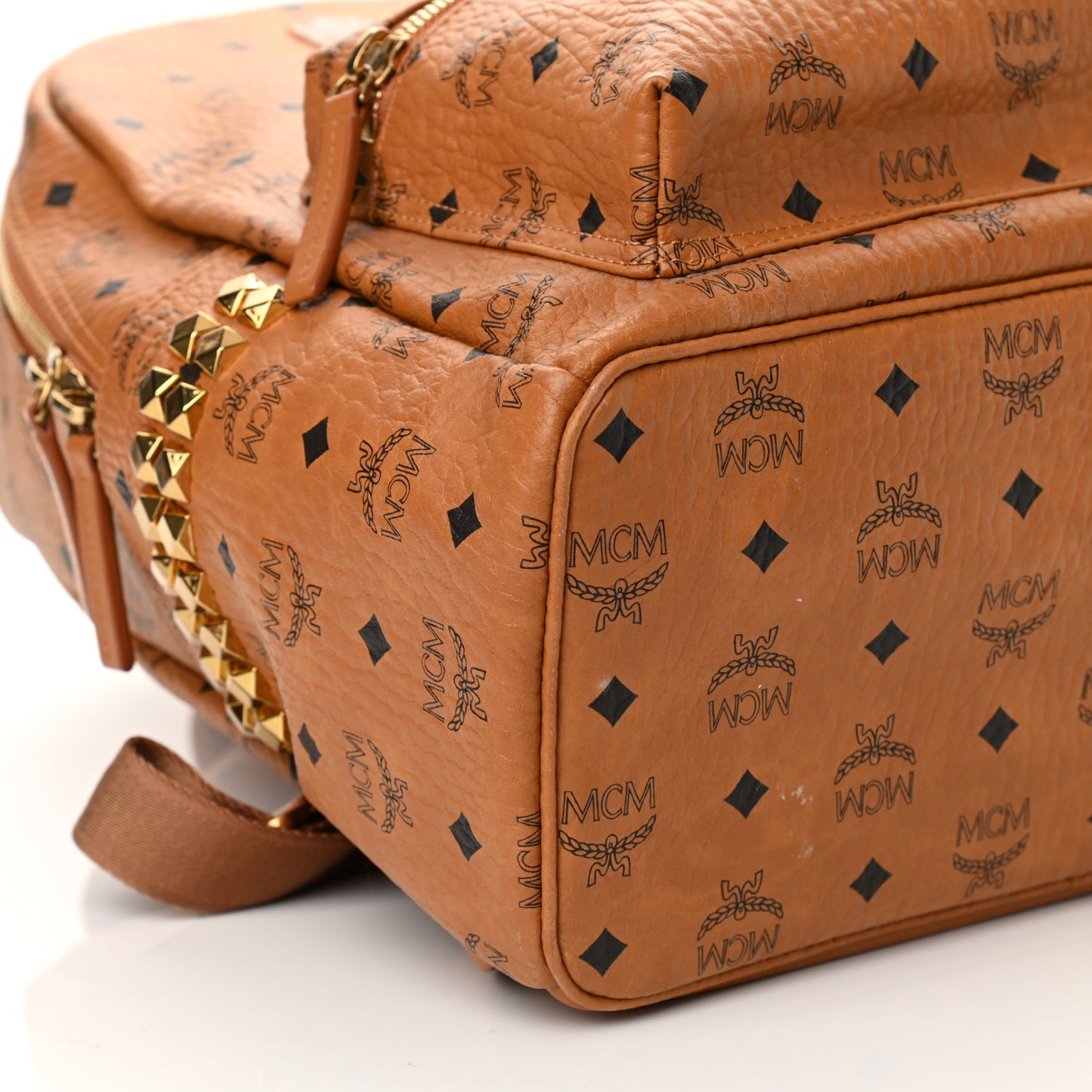 Visetos Medium Side Studs Stark Backpack Cognac
