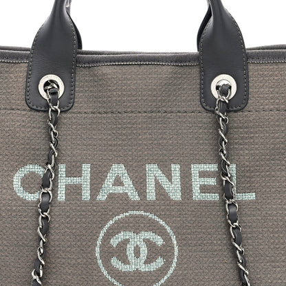 Chanel Mixed Fibers Small Deauville Tote Grey 9 of 12