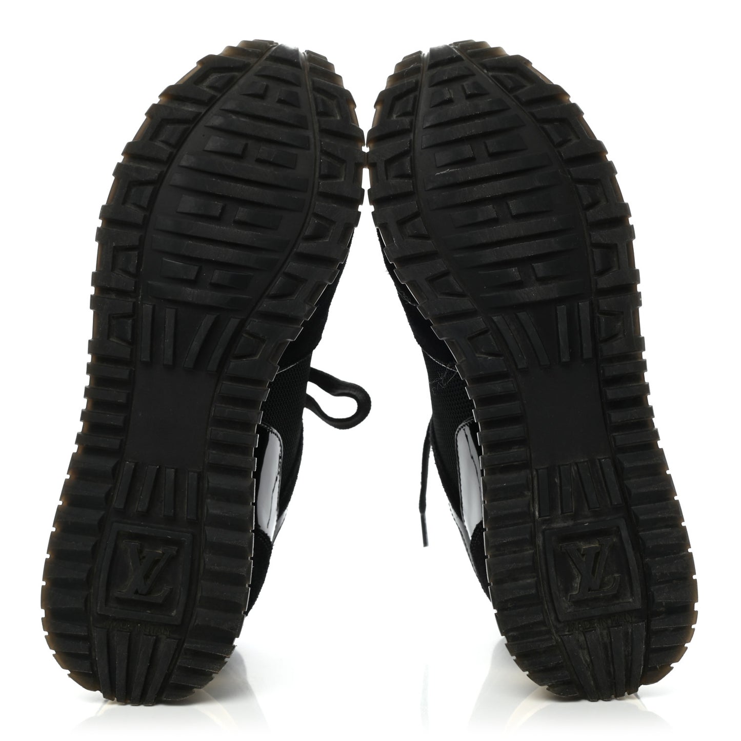 Suede Monogram Run Away Sneakers 35 Black