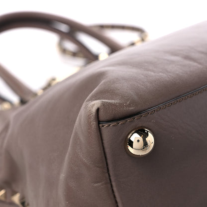 Valentino Garavani Vitello Rockstud Dome Satchel Taupe 7 of 16