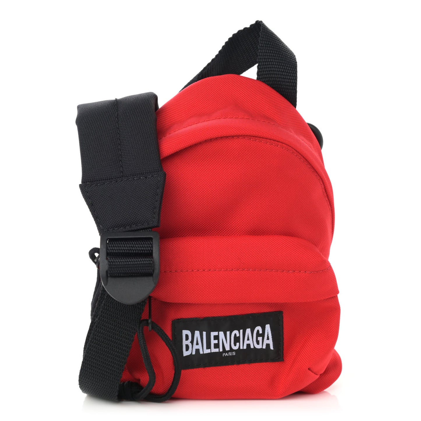 Recycled Casual Nylon Mini Oversized Backpack Bright Red