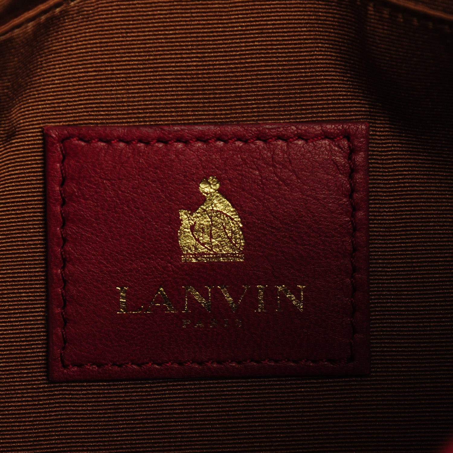 Lanvin Calfskin Miss Sartorial Envelope Clutch Bordeaux 6 of 7