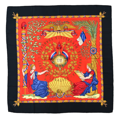 Hermes Silk Republique Francaise Liberte Egalite Fraternite 1789 Scarf 90 1 of 3