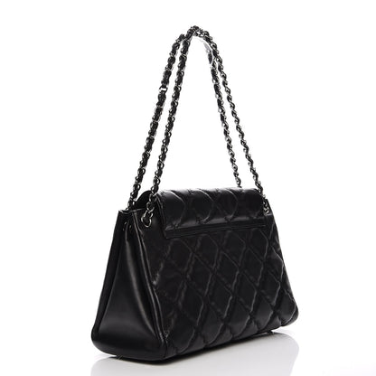 Chanel Calfskin Double Stitch Large Hamptons Flap Bag Black 3 of 9
