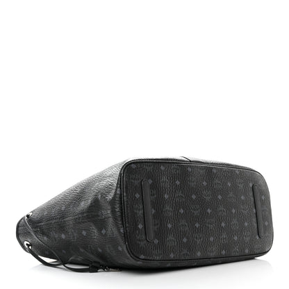 MCM Visetos Large Liz Reversible Shopper Tote Black 7 of 21