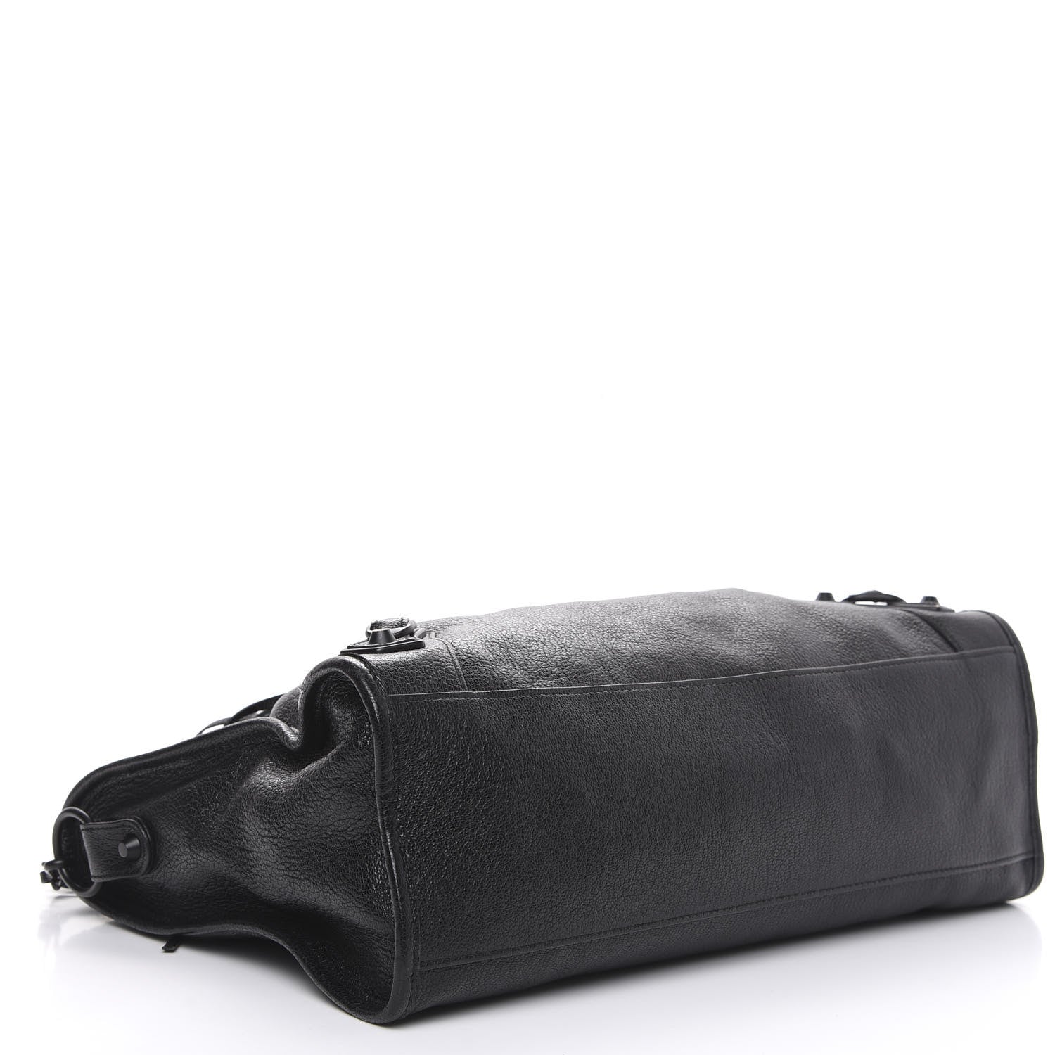 Balenciaga Shiny Grained Goatskin Black Metallic Edge City Black 5 of 9