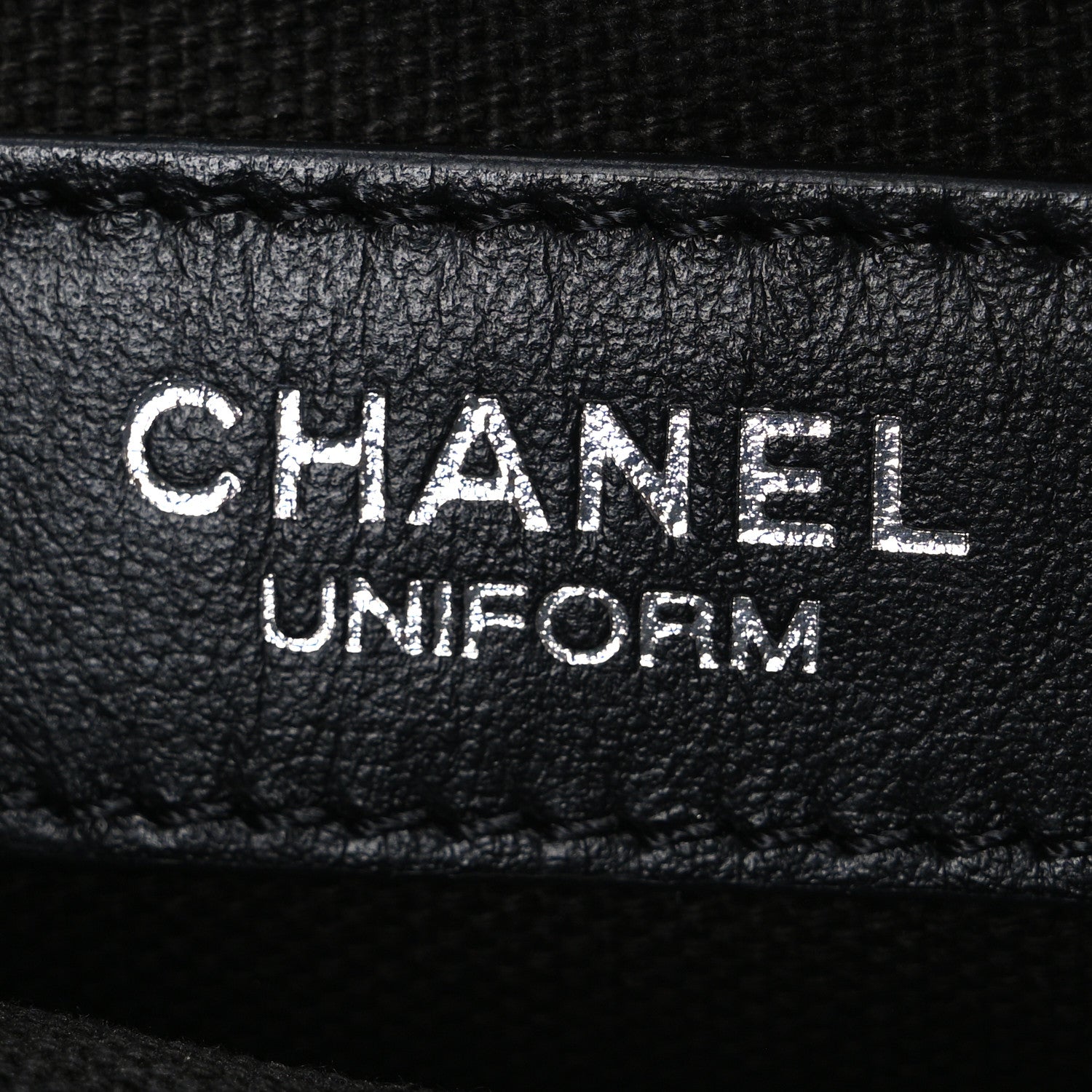 Chanel Lambskin Quilted Uniform Crossbody Bag Black 6 of 10