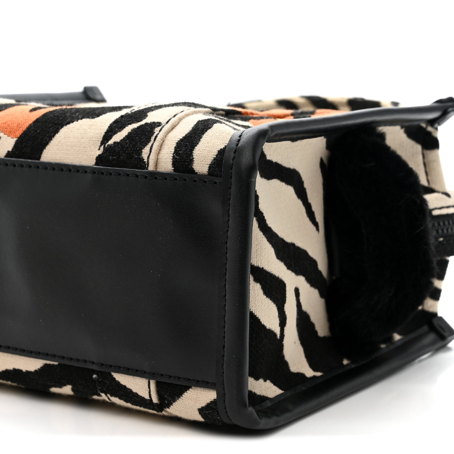 Cotton Canvas Zebra Tiger Print Mini The Traveler Tote Bag