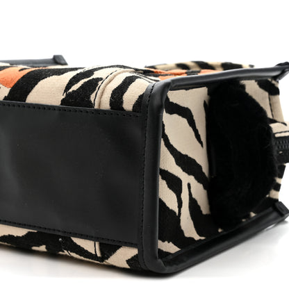 Marc Jacobs Cotton Canvas Zebra Tiger Print Mini The Traveler Tote Bag 10 of 16