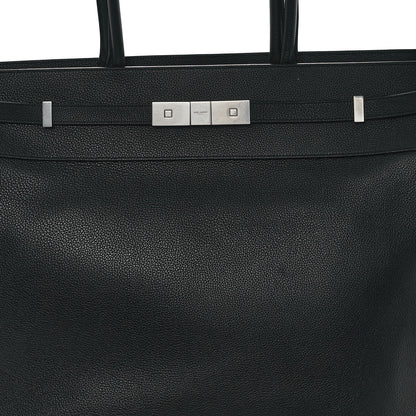 Saint Laurent Grained Calfskin Manhattan North South Shopper Tote Black 8 of 11