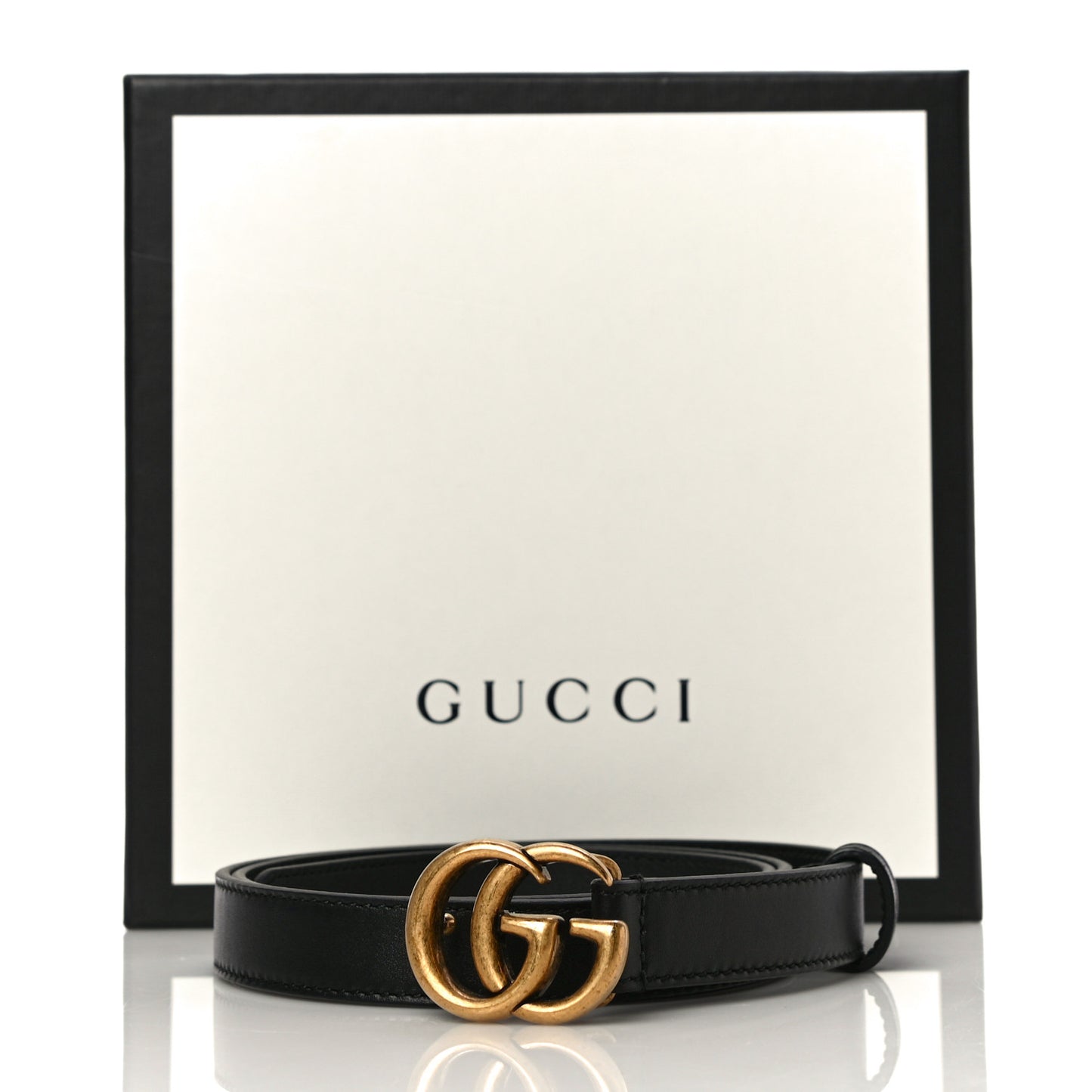 Calfskin Double G 20mm Belt 85 34 Black