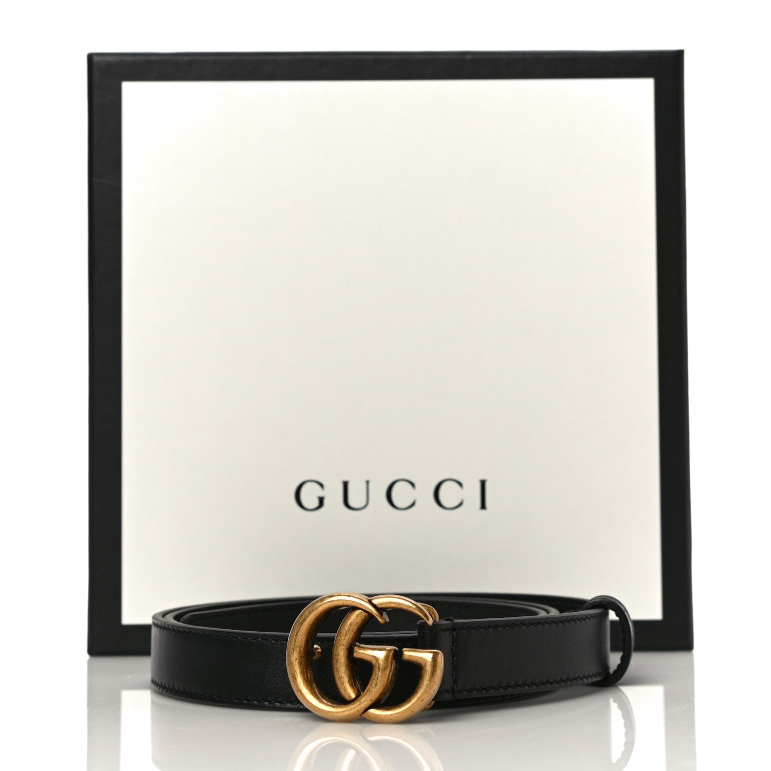 Gucci Calfskin Double G 20mm Belt 85 34 Black 8 of 8