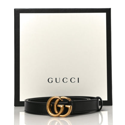 Gucci Calfskin Double G 20mm Belt 85 34 Black 8 of 8