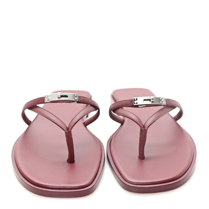 Hermes Calfskin Miss Sandals 39 Rouge H 3 of 9