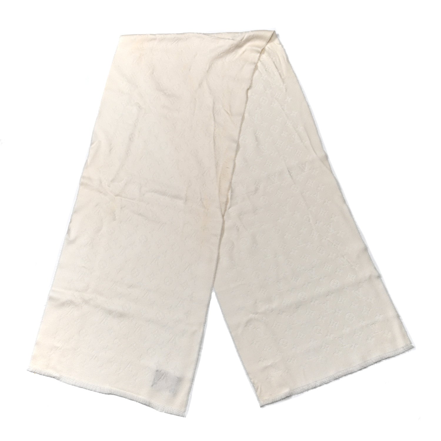 Louis Vuitton Cashmere Monogram Nightfall Stole White 2 of 6