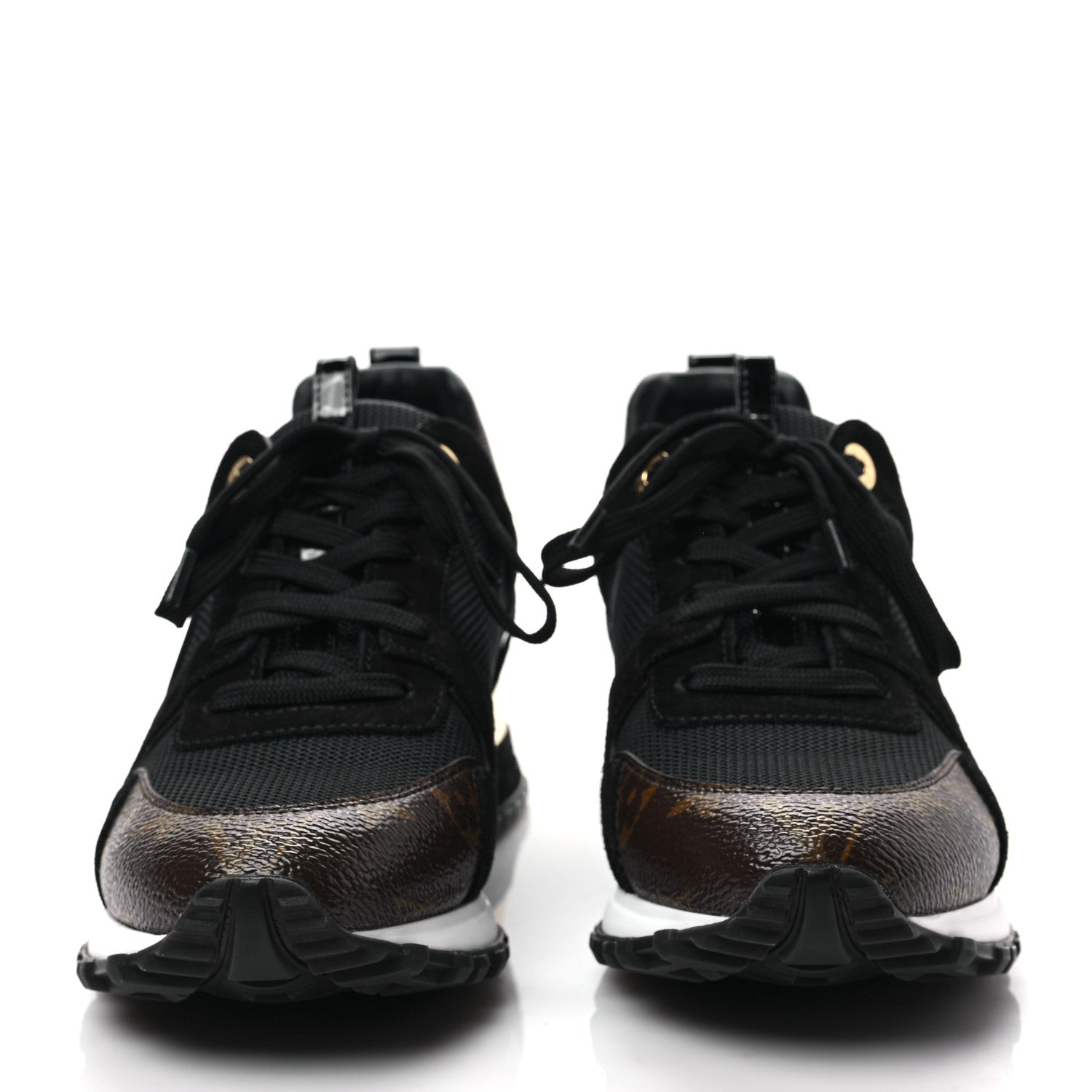 Louis Vuitton Suede Monogram Run Away Sneakers 36.5 Black 2 of 7