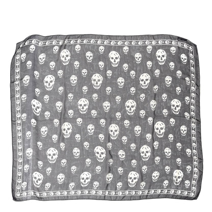 Alexander McQueen Silk Chiffon Skull Scarf Black 1 of 4