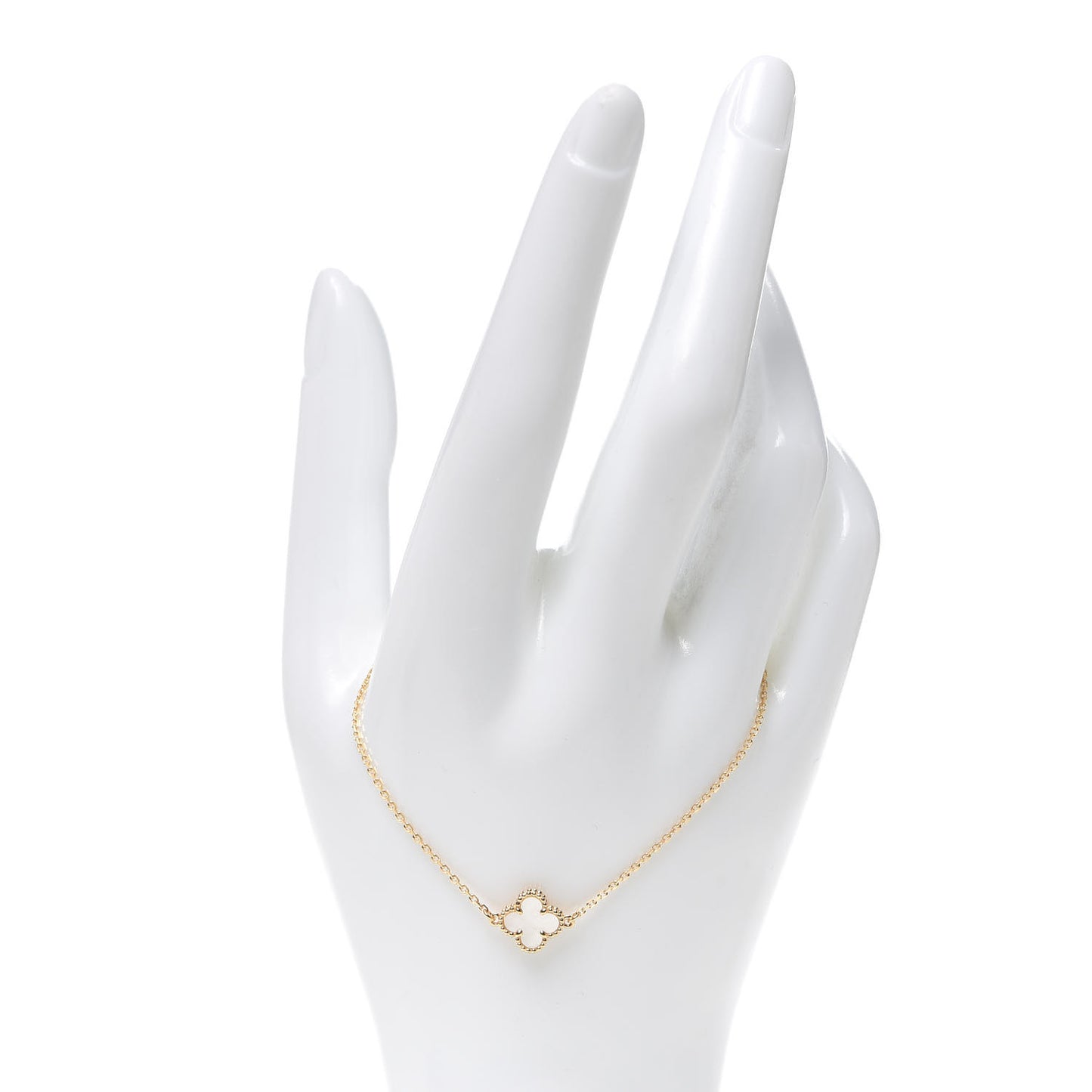 18K Yellow Gold Mother of Pearl Sweet Alhambra Bracelet
