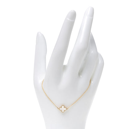 Van Cleef & Arpels 18K Yellow Gold Mother of Pearl Sweet Alhambra Bracelet 2 of 7