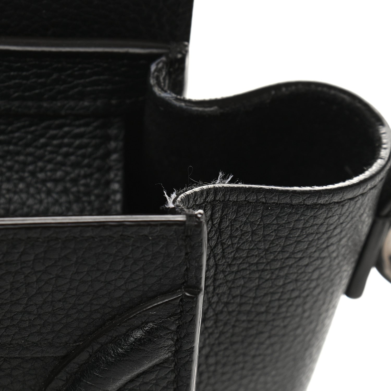 Celine Drummed Calfskin Nano Luggage Black 9 of 10