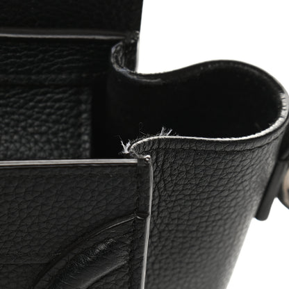 Celine Drummed Calfskin Nano Luggage Black 9 of 10
