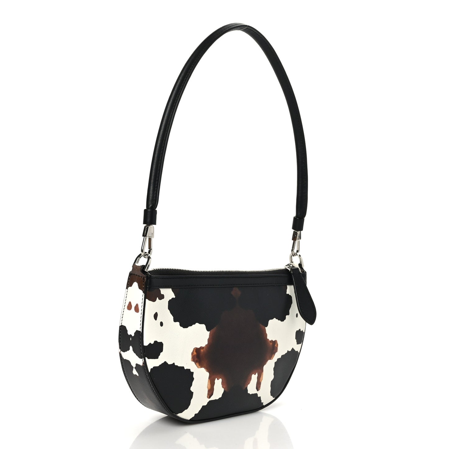 Calfskin Camouflage Mini Olympia Shoulder Bag Black