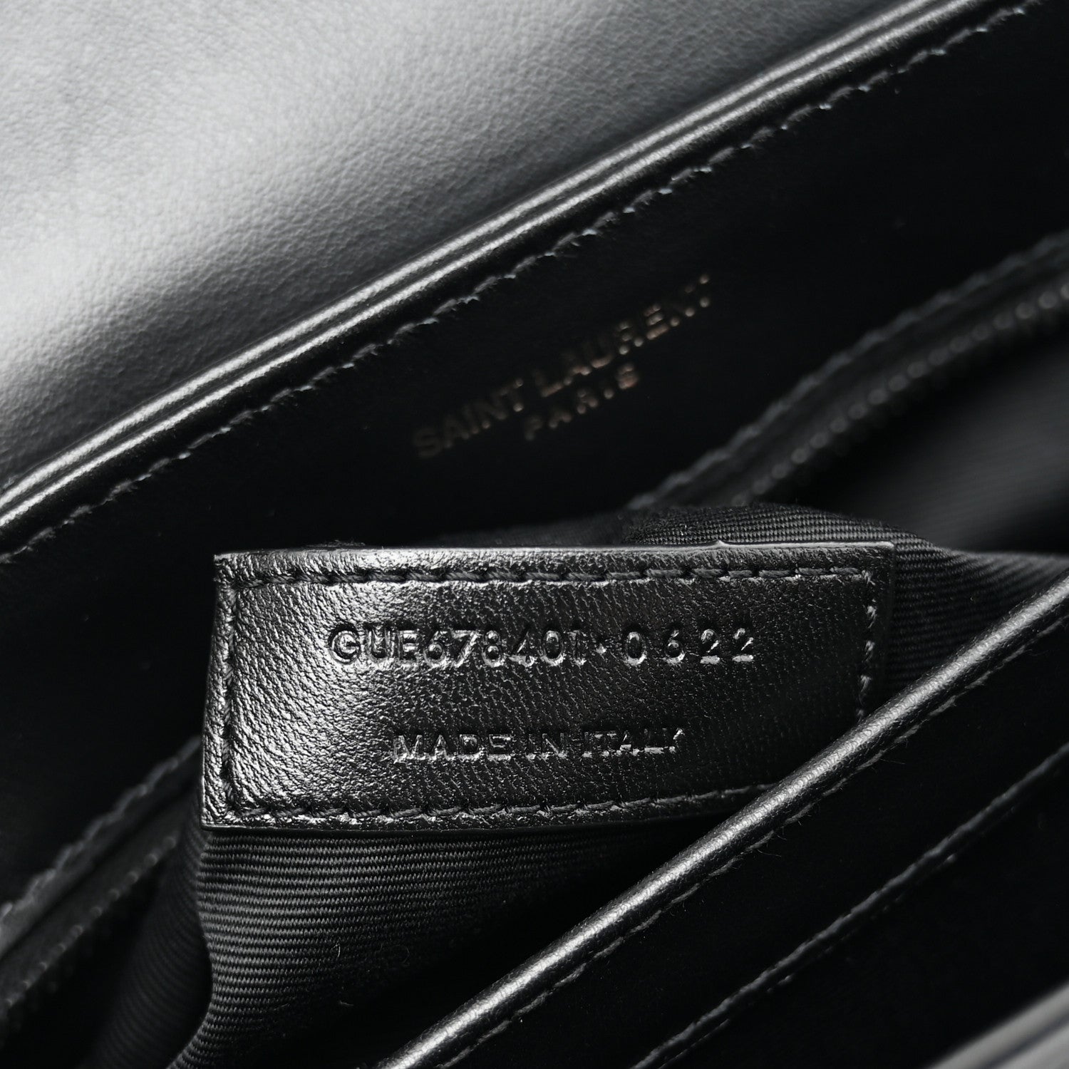 Saint Laurent Calfskin Y Quilted Monogram Monochrome Toy Loulou Crossbody Bag Black 7 of 11