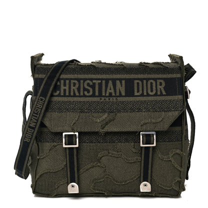 Christian Dior Canvas Embroidered Camouflage Diorcamp Messenger Green 1 of 10