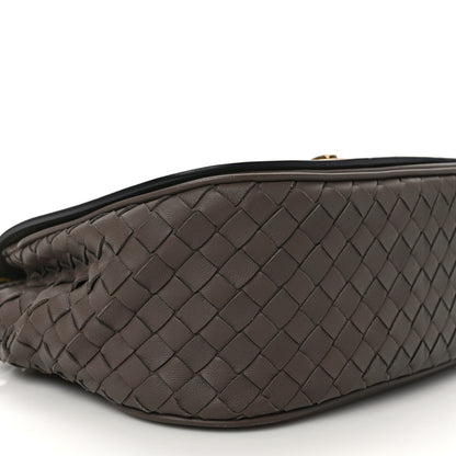 Bottega Veneta Nappa Intrecciato BV Luna Shoulder Bag New Steel 8 of 9