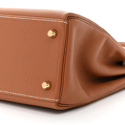 Hermes Taurillon Clemence Kelly Retourne 28 Gold 10 of 12