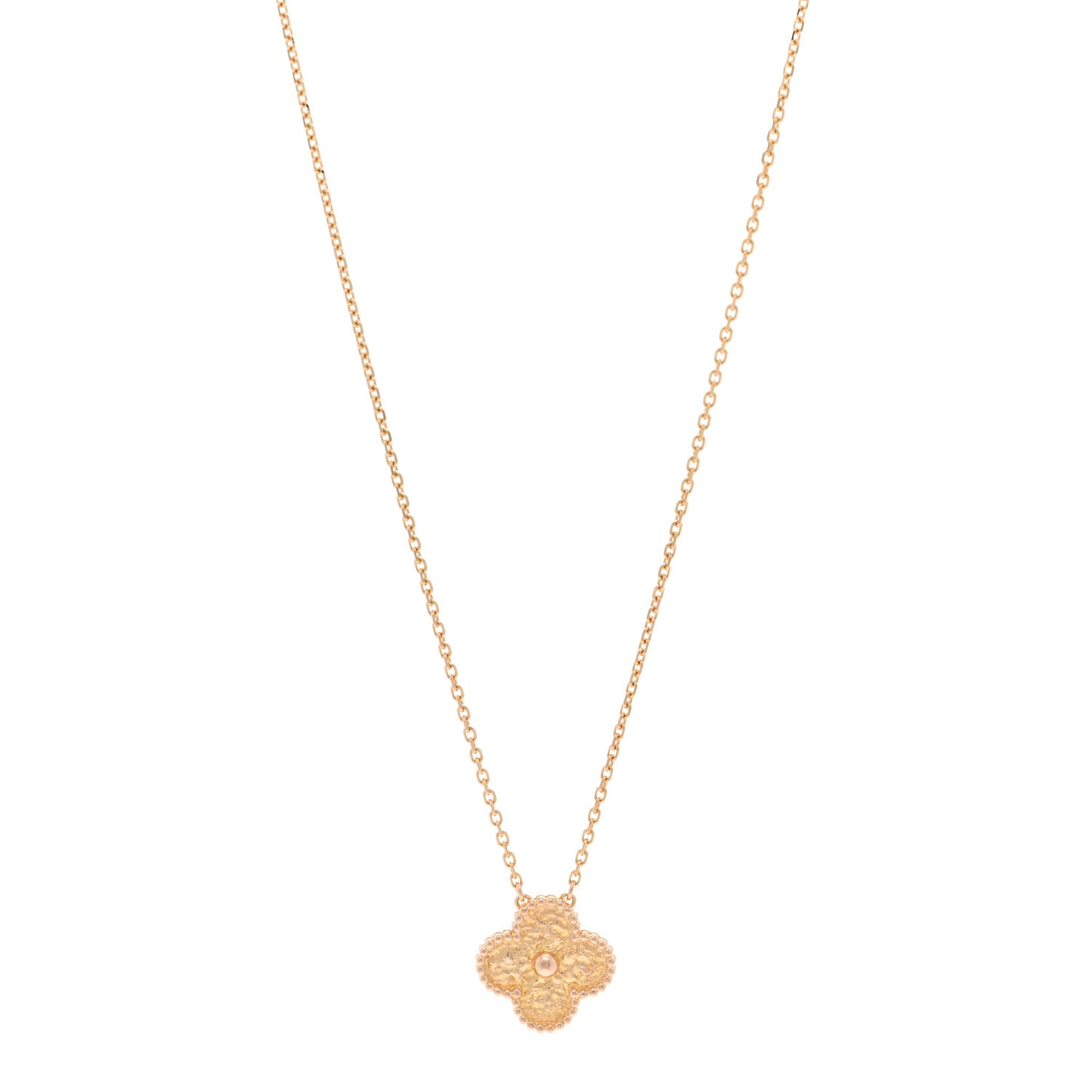 18K Rose Gold Vintage Alhambra Pendant Necklace