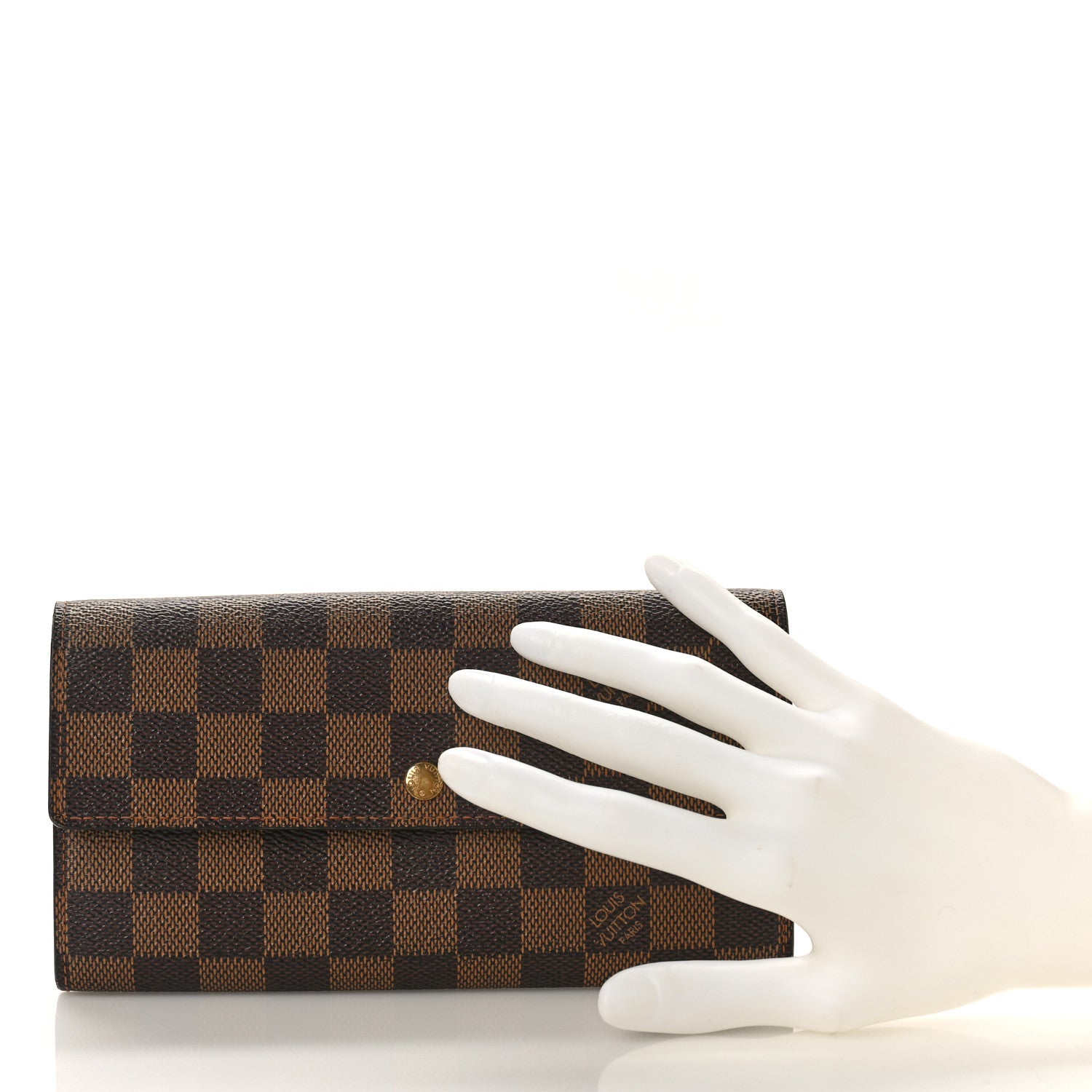 Louis Vuitton Damier Ebene Sarah Wallet 2 of 9
