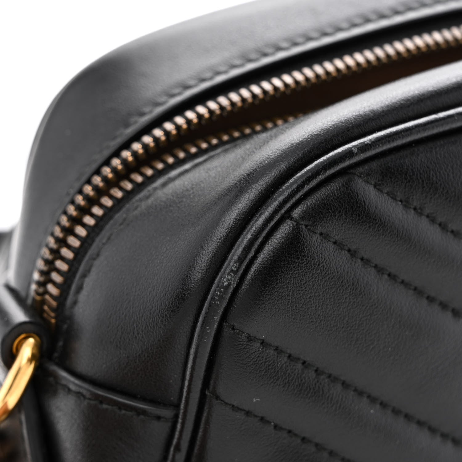 Gucci Calfskin Matelasse Small GG Marmont Chain Shoulder Bag Black 12 of 12
