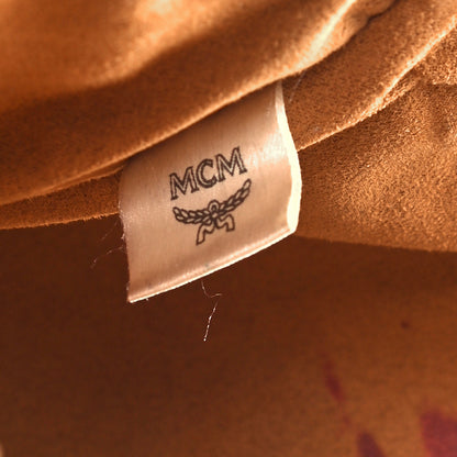 MCM Visetos Liz Shopper Tote Pouch Cognac 6 of 13