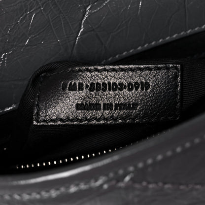 Saint Laurent Crinkled Calfskin Matelasse Monogram Niki Chain Wallet Fog 7 of 13