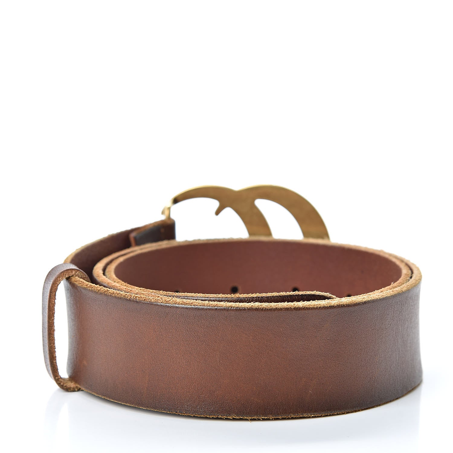 Gucci Faded Calfskin Double G 40mm Belt 80 32 Cuir 3 of 8