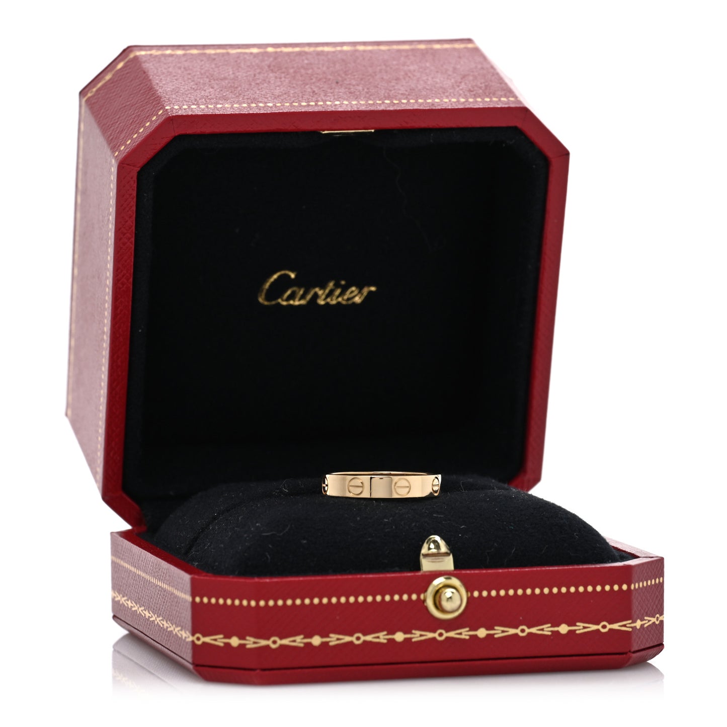 18K Yellow Gold 3.5mm LOVE Wedding Band Ring 52 6
