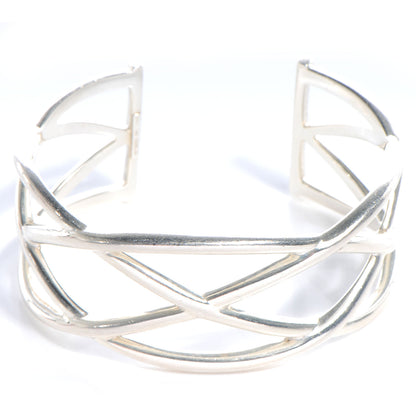 Tiffany Sterling Silver Celtic Open Knot Cuff Bracelet 1 of 5