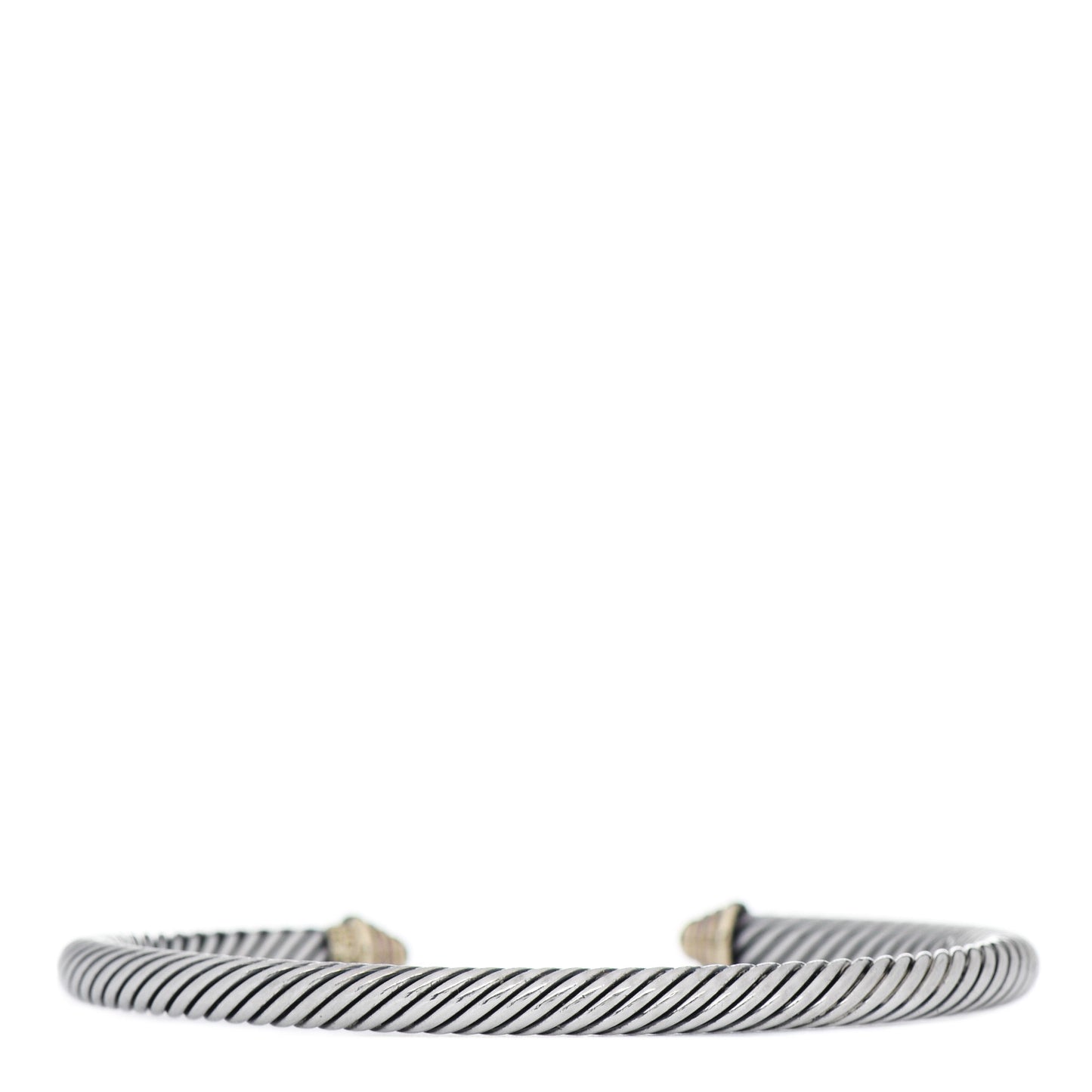 Sterling Silver 14K Yellow Gold 5mm Cable Classics Bracelet