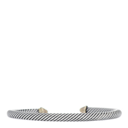 David Yurman Sterling Silver 14K Yellow Gold 5mm Cable Classics Bracelet 3 of 4