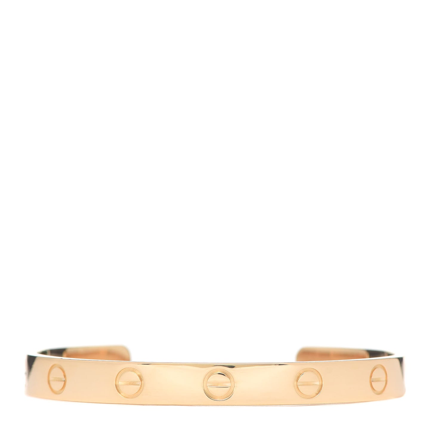 18K Yellow Gold LOVE Cuff Bracelet 16