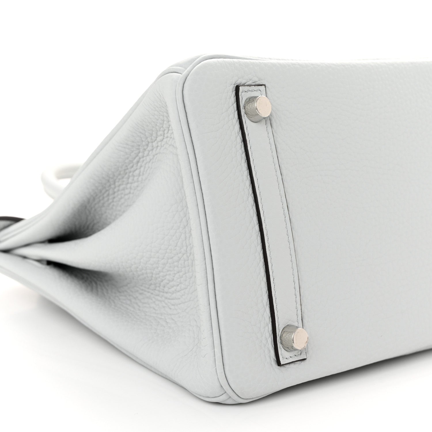 Hermes Taurillon Clemence Birkin 30 Bleu Pale 9 of 13
