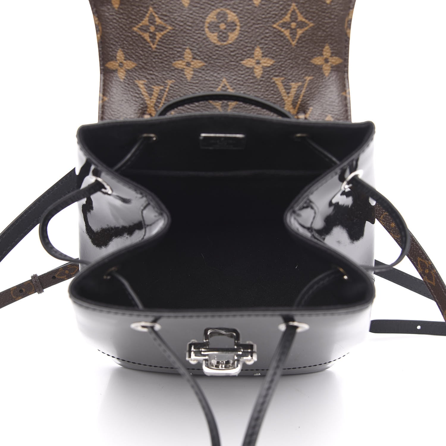 Louis Vuitton Patent Monogram Hot Springs Backpack Black 4 of 7