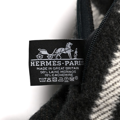 Hermes Wool Cashmere Avalon Pillow PM Ecru Gris Fonce 3 of 3