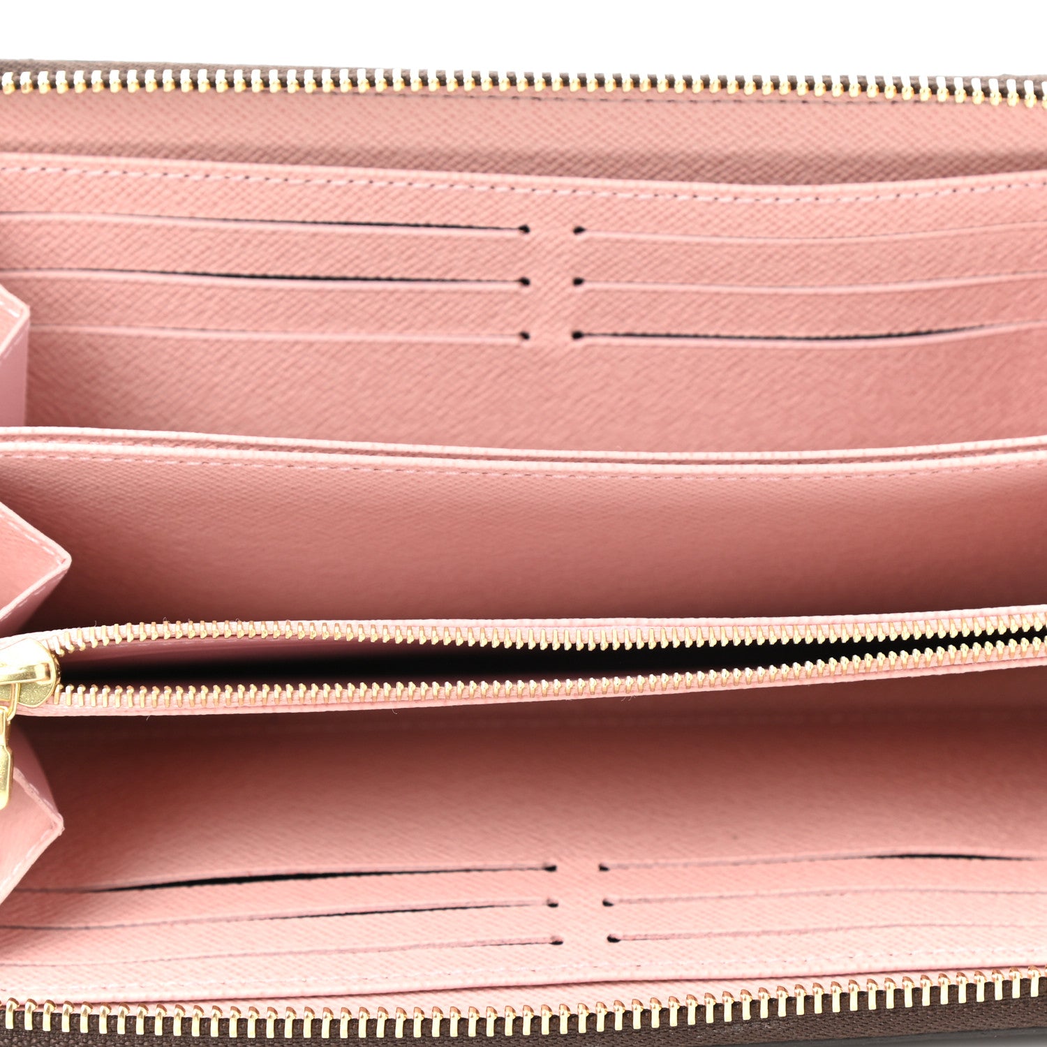 Louis Vuitton Damier Ebene Zippy Wallet Rose Ballerine 5 of 7
