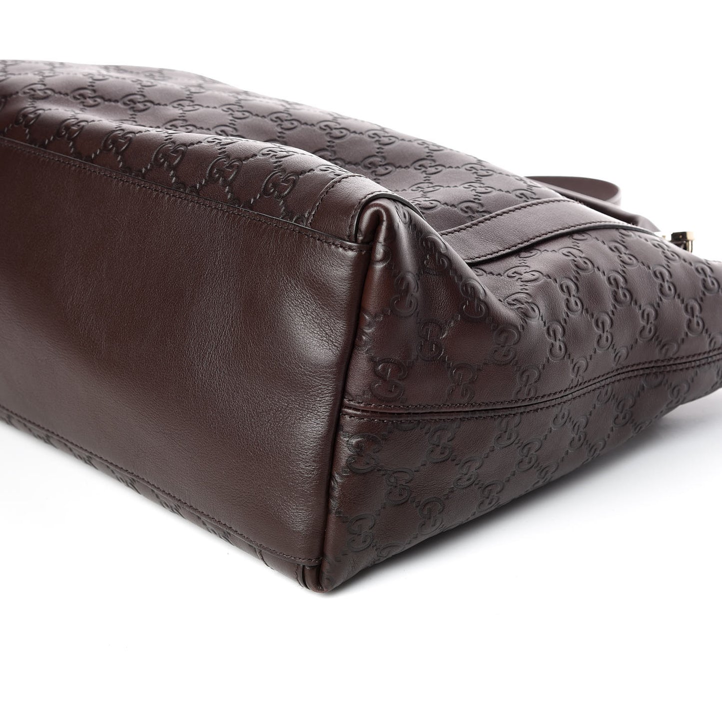 Guccissima Medium Miss GG Top Handle Bag Dark Brown
