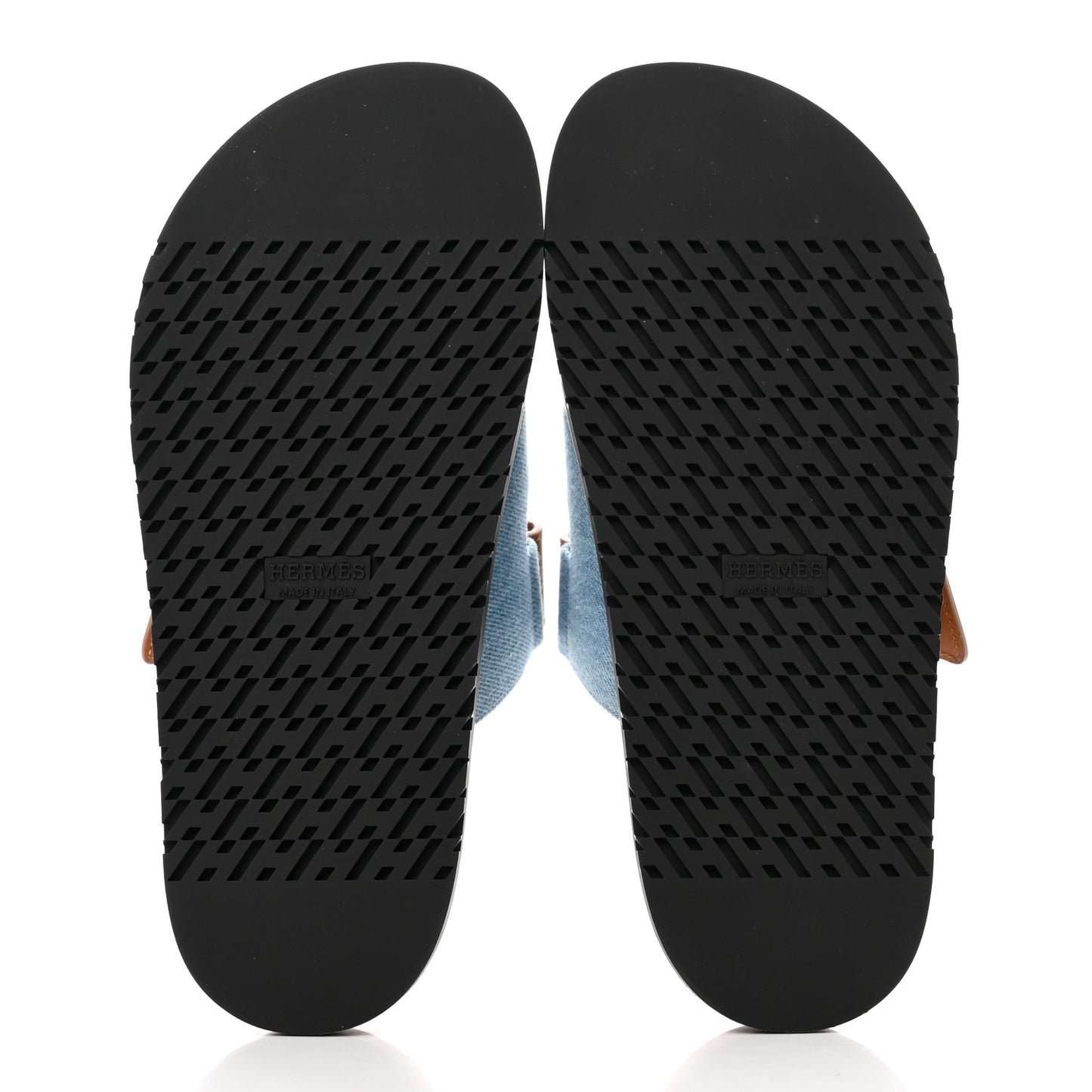 Denim Calfskin Womens Chypre Sandals 37.5 Bleu Clair Naturel