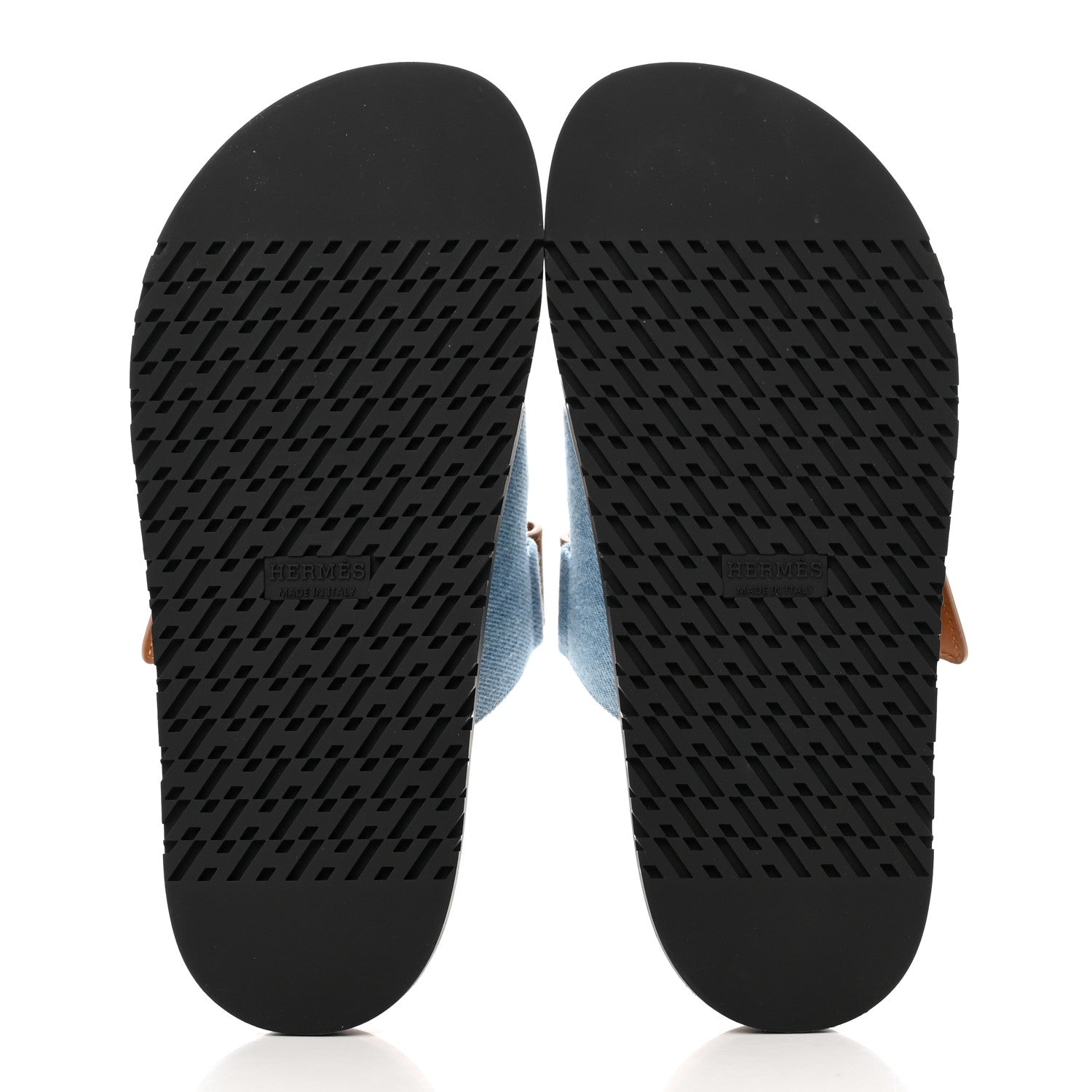 Hermes Denim Calfskin Womens Chypre Sandals 37.5 Bleu Clair Naturel 6 of 9