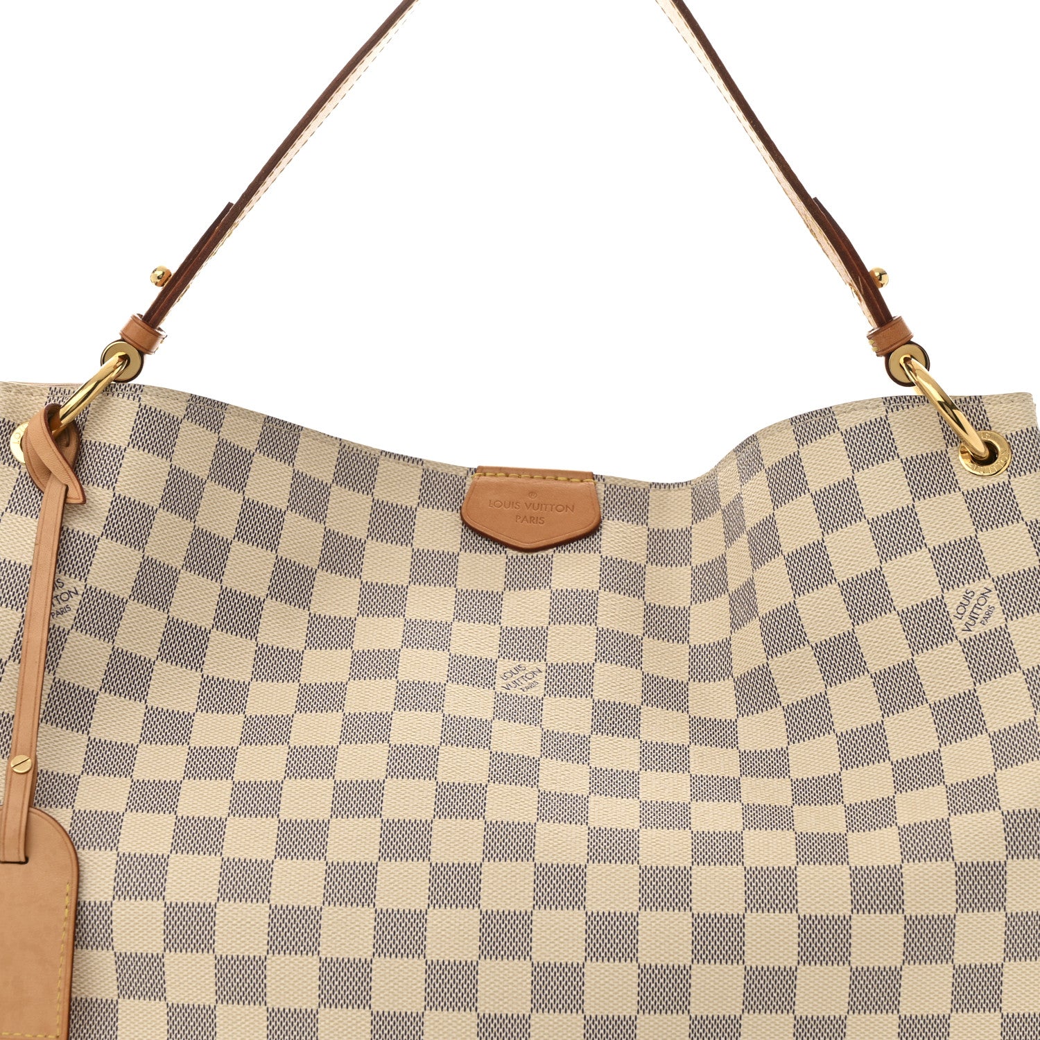 Louis Vuitton Damier Azur Graceful MM Rose Ballerine 8 of 15
