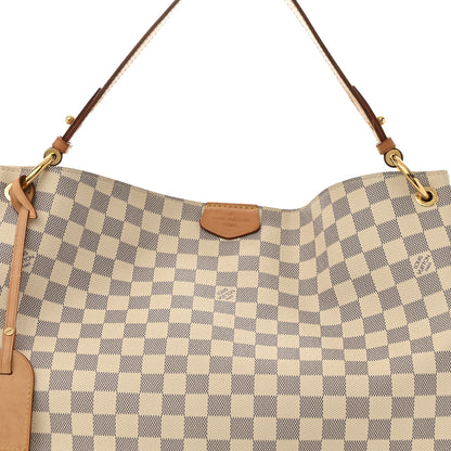Louis Vuitton Damier Azur Graceful MM Rose Ballerine 8 of 15